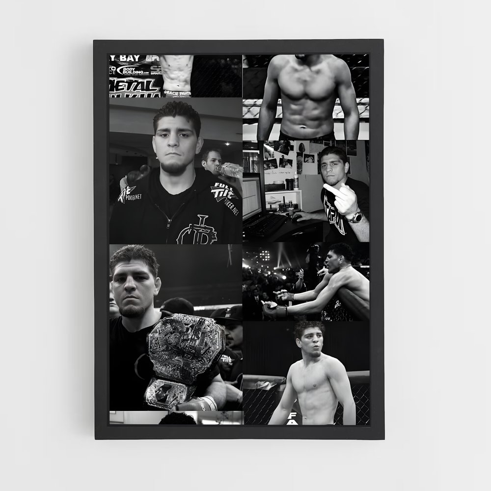 Poster Nick de diaz – affiche MMA (vue 2)